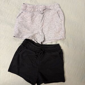 Cat & Jack Girls' Black and Heather Gray Knit Shorts - 2 Pack